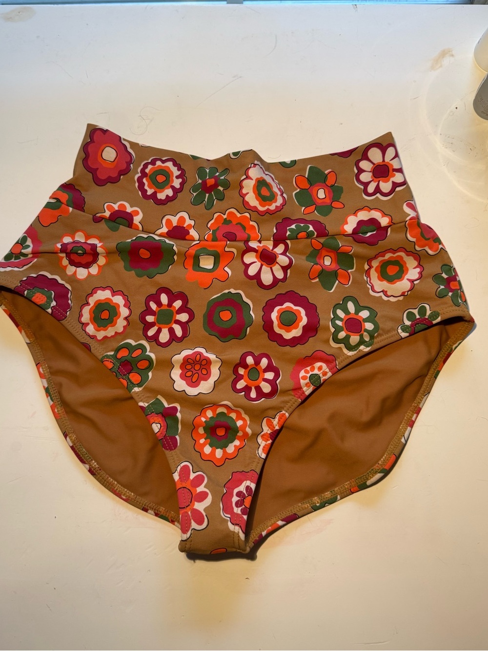 Montce Mazzy Floral Full Coverage High Rise Bikini Bottoms